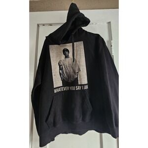 Eminem black cotton hoodie mens L " WHATEVER YOU SAY I AM " pullover
